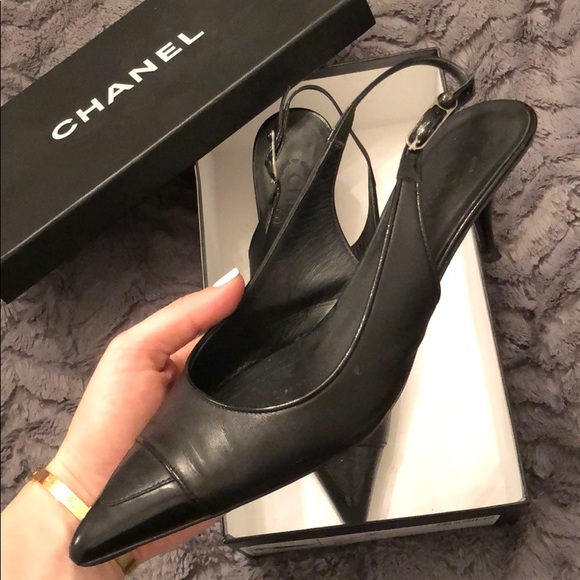 chanel short heels
